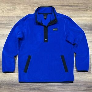 Burton Men’s Hearth Fleece Pullover in Cobalt Blue Size Large